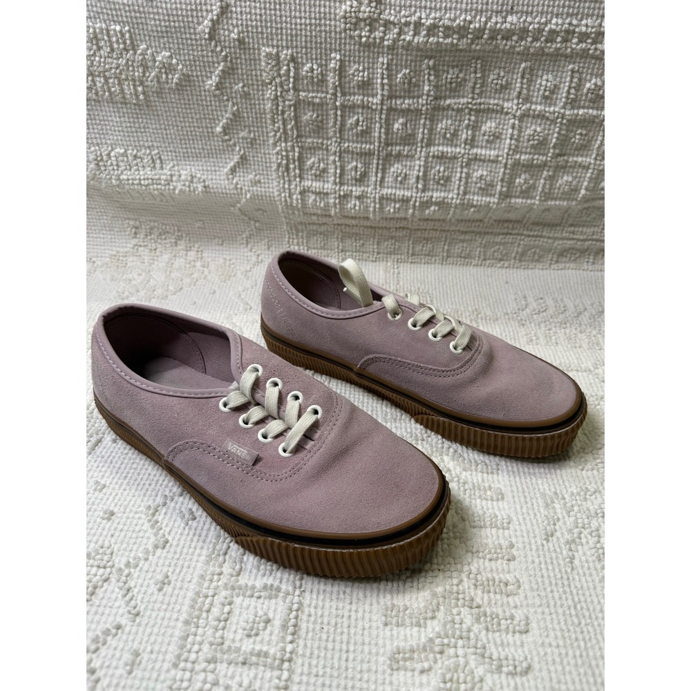 Vans Authentic Stacked Platform Sneakers Lavender Suede Women 7 Men 5.5